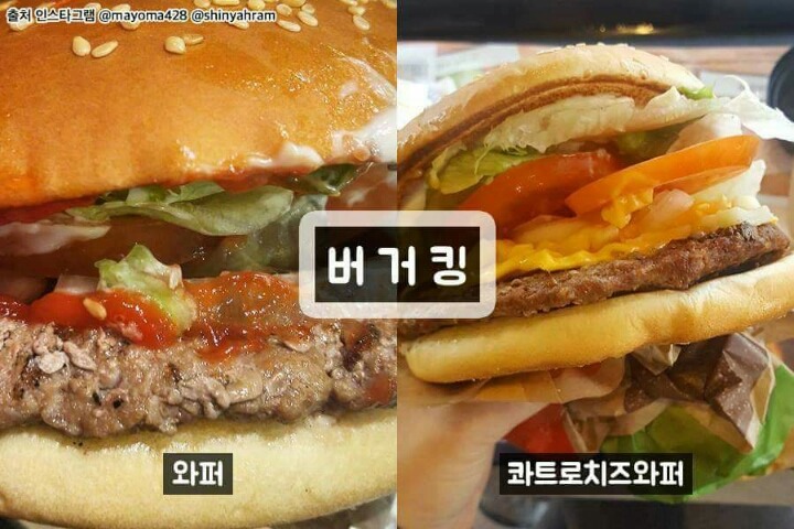 각 햄버거집 최고의메뉴들 | 인스티즈
