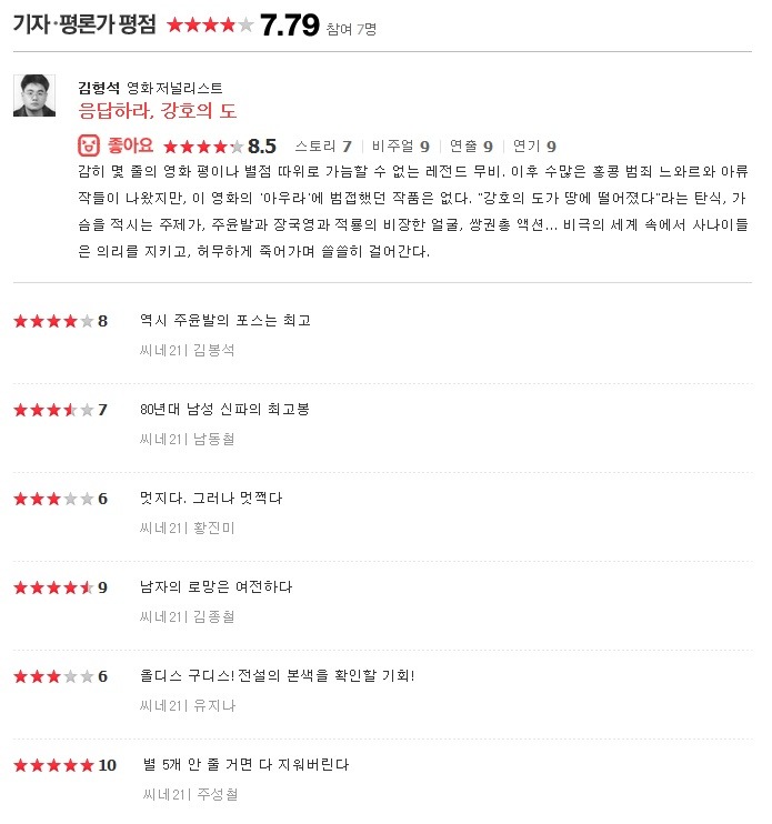 17일 개봉작 6편 기자, 평론가 평점 | 인스티즈