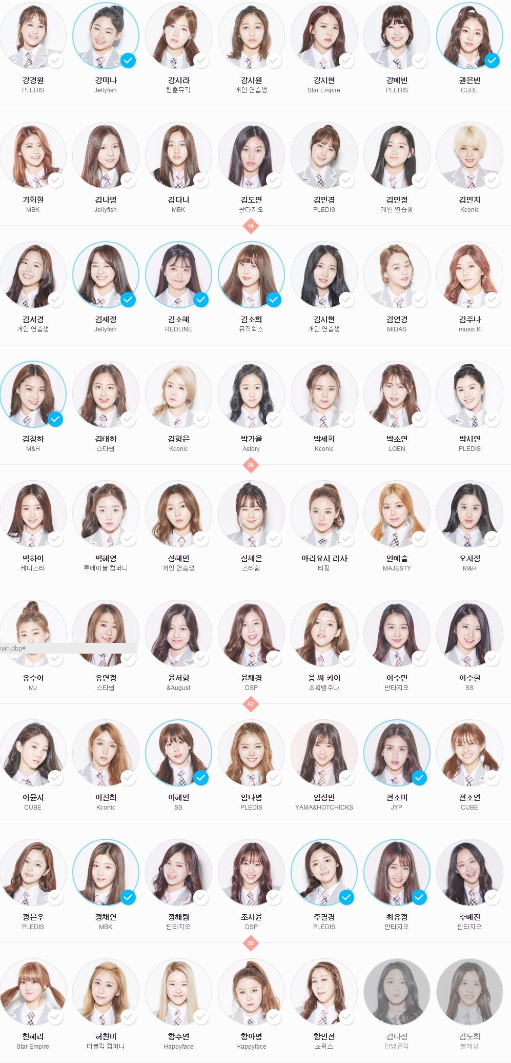프로듀스101 국가대표걸그룹 베스트11(프잘알도전) | 인스티즈