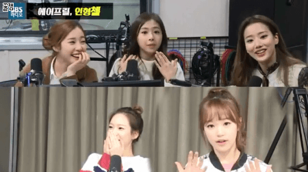 레이첼때문에 웃겨죽는 에이프릴.gif | 인스티즈