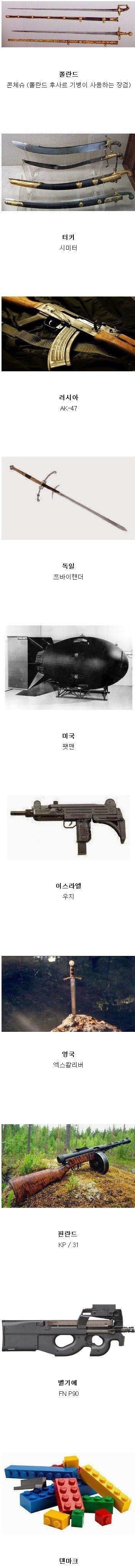 각 나라를 대표하는 무기.jpg | 인스티즈