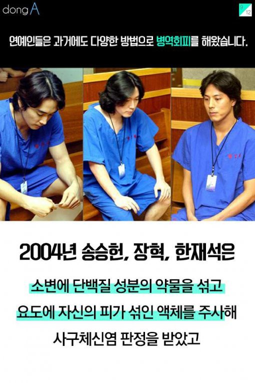 과거 연예인의 병역회피 방법 | 인스티즈