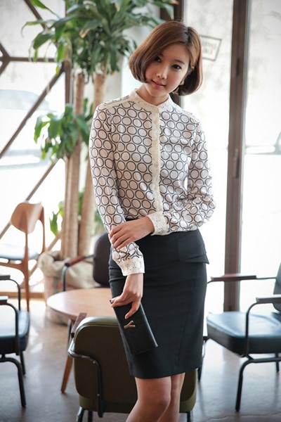 단발머리 이미지
