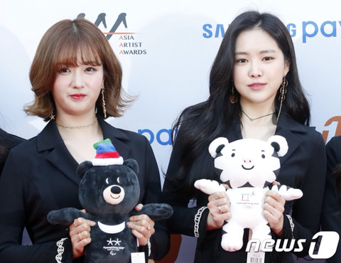 반다비·수호랑 인형 든 연예인들.jpg (AAA 2017) | 인스티즈