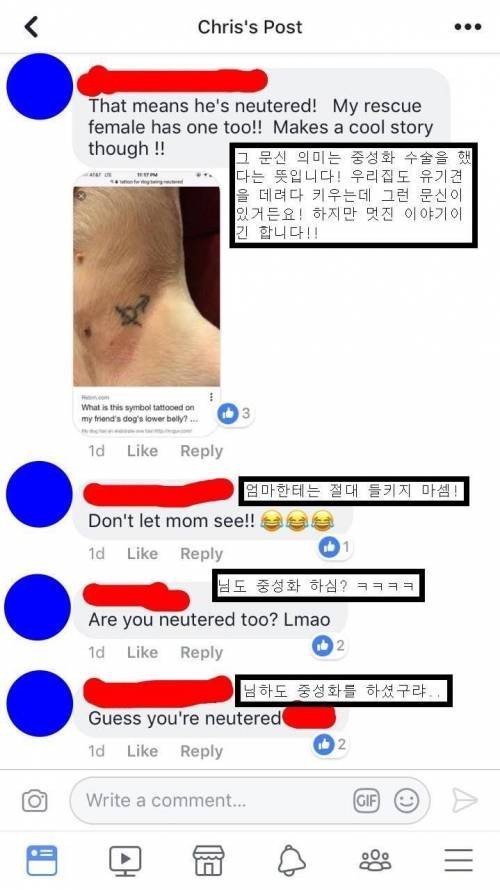 강아지와 같은 문신을 새긴 남자.jpg | 인스티즈