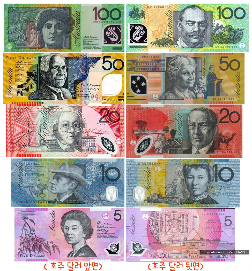 유학사랑]호주화폐 단위 - 달러 센트 지폐 동전 - [호주]생활정보 - 유학사랑